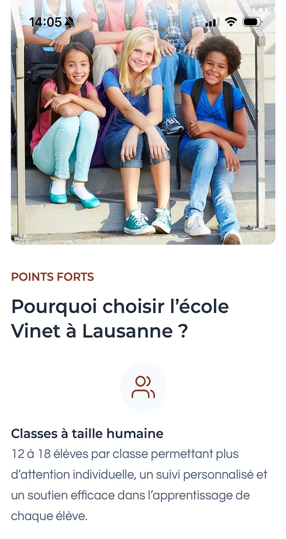 Ecole Vinet photo-driven layout