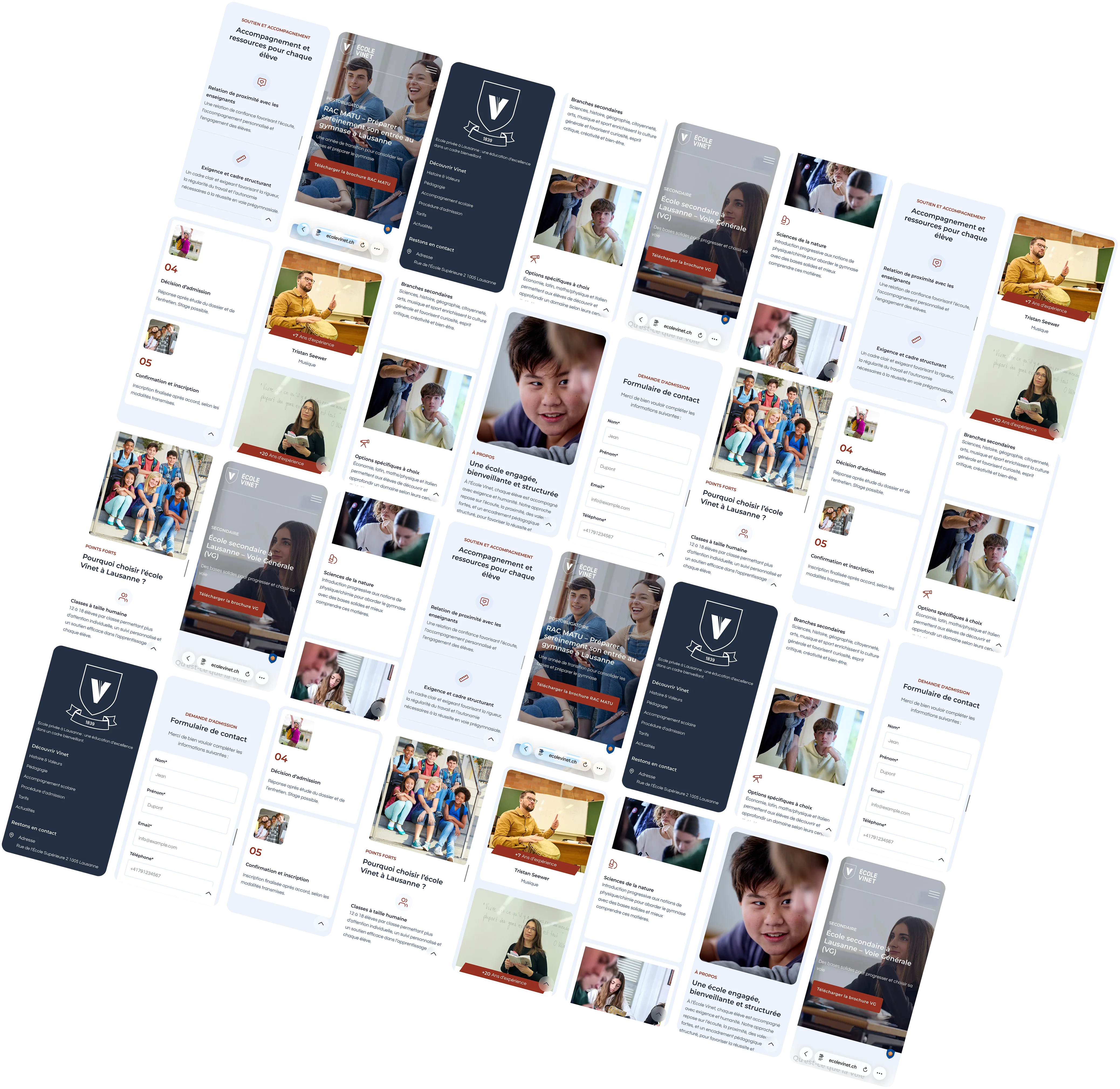 Grid of more Ecole Vinet screens