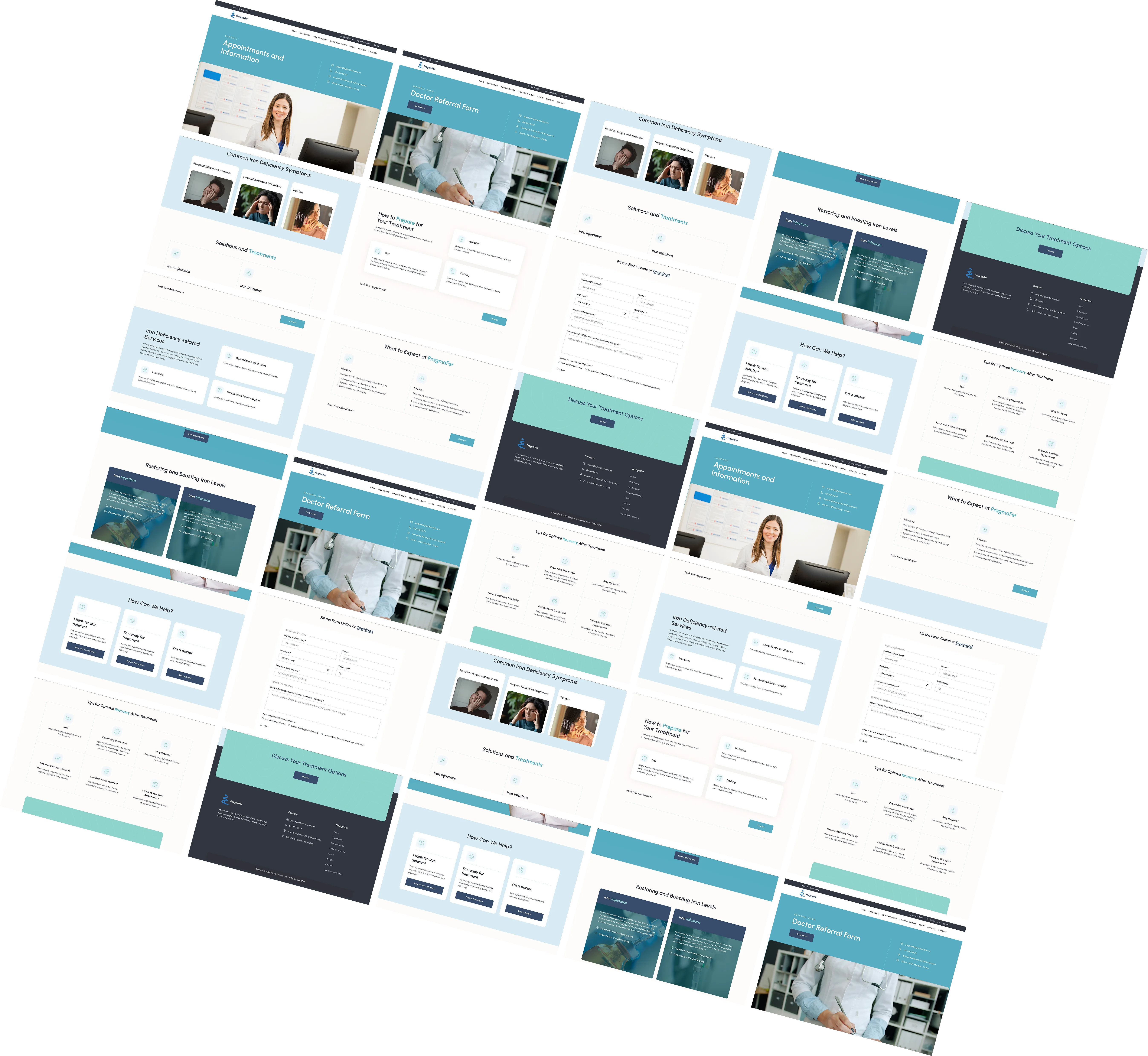 Grid of PragmaFer desktop and mobile screens