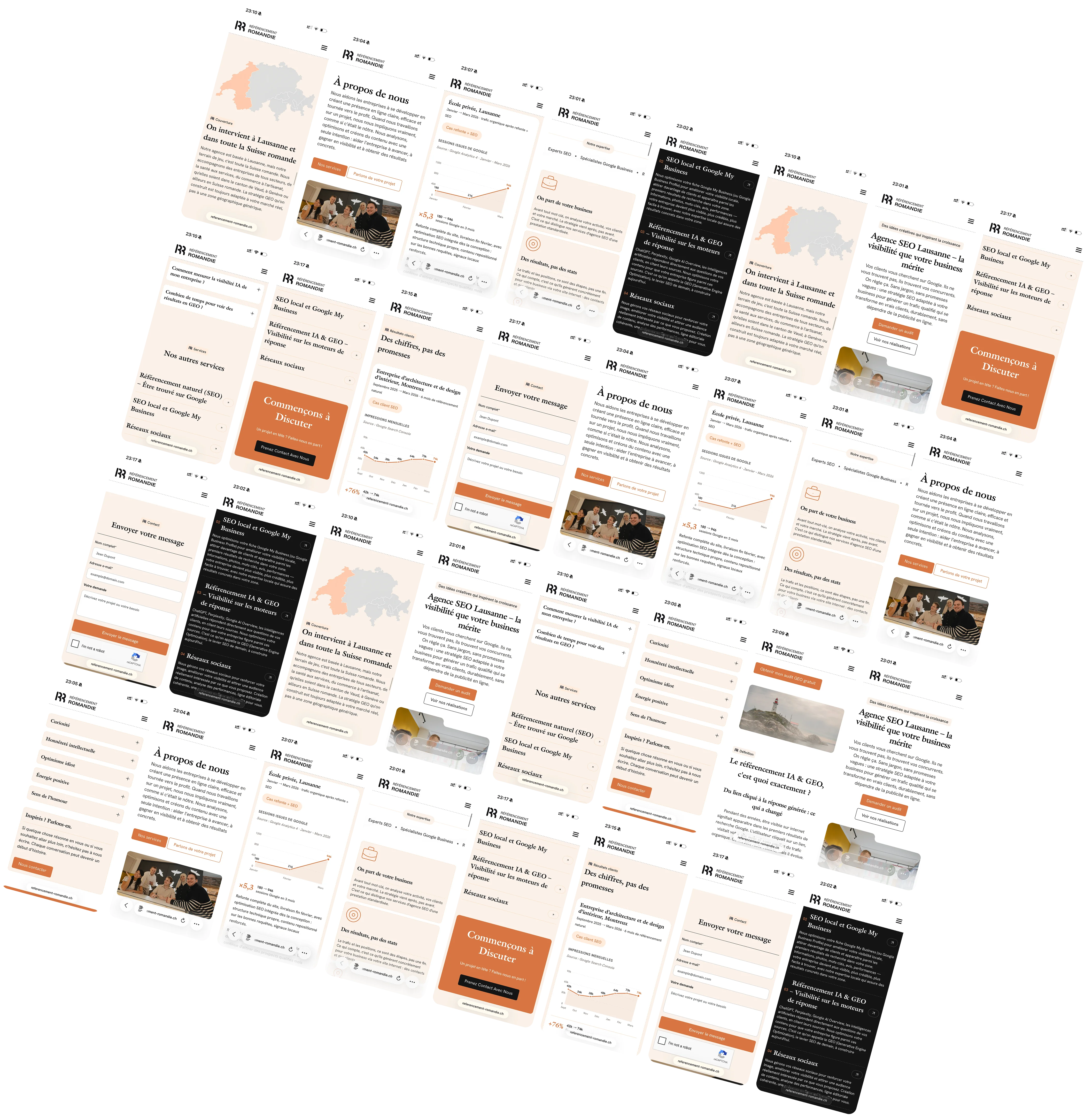 Grid of more Referencement Romandie screens